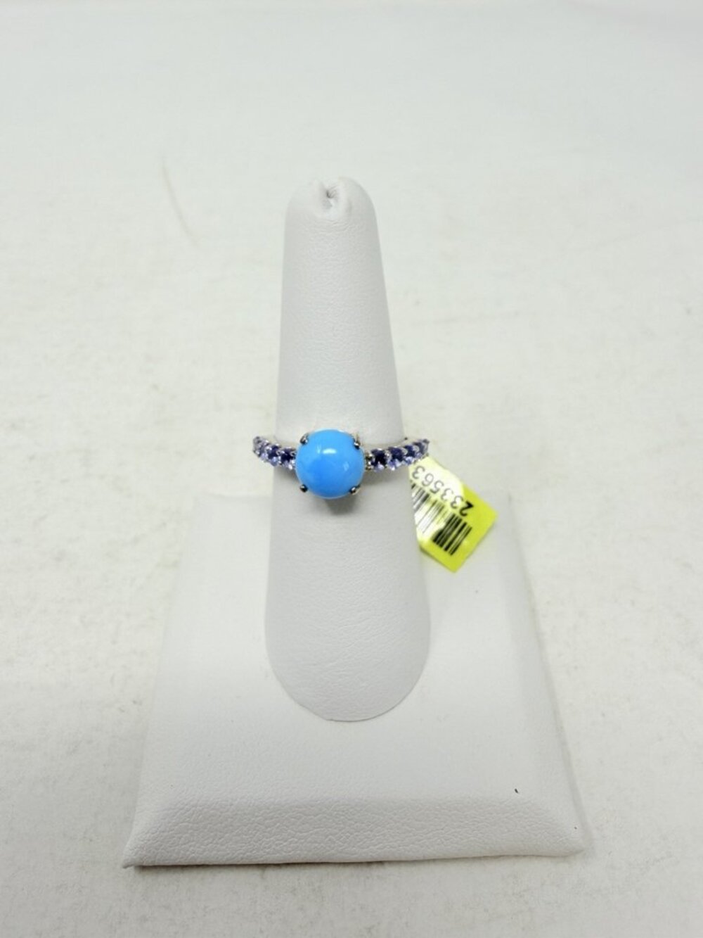 Shop LC Arizona Sleeping Beauty‎ Turquoise/Tanzanite Size 7 Ring in Silver 5507
